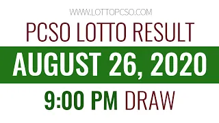 Lotto Result August 26 2020 (6/55, 6/45, Swertres 3D, EZ2 2D) 2PM, 5PM, 9PM PCSO Draw