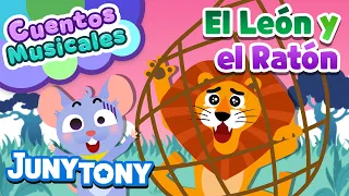 El León y el Ratón | Cuentos Musicales para Niños | Canciones Infantiles | JunyTony en español