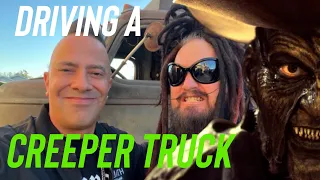 Driving a Jeepers Creepers Movie Truck with Riggs from Rob Zombie Band | Real Props & Fan Made Car