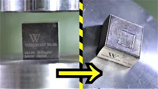 How Strong is Tungsten? Hydraulic Press Test!