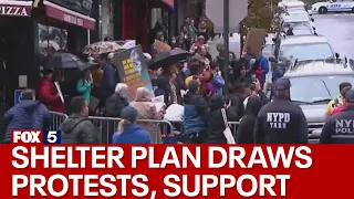 NYC migrant crisis: Shelter plan draws protests, support