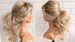 How to make a low beautiful tail? Hairstyle tutorial