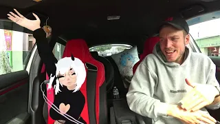 Jake having a good time in his car with a VTuber