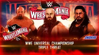 WWE 2K20 : Roman Reigns Vs Goldberg Vs Braun Strowman - WWE Universal Championship | WrestleMania 36
