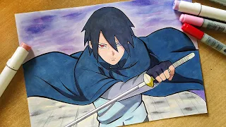 How to Draw Sasuke Uchiha - Boruto: Naruto Next Generations | Step by Step Tutorial