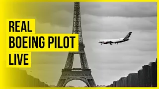REAL BOEING PILOT LIVE | Amsterdan - Paris | IVAO