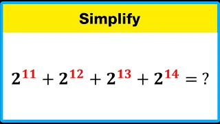 A Nice Exponential Math Simplification Problem  | Simplification math.