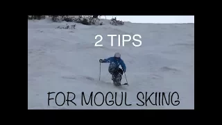 Two tips for mogul skiing