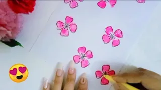 How to make pattern paper at home/Diy school supplies/Diy Pattern paper for project/ Blossom Arts