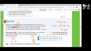 Pre-Algebra 6-4: Solve Inequalities Using Addition or Subtraction