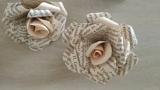 Rose di carta da libro/ book pages roses