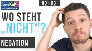 Negation mit NICHT - Satz- und Teilnegation - Positionen im Satz | Deutsch mit Sprakuko