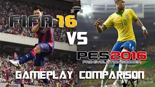 FIFA 2016 vs PES 2016 Gameplay Comparison [HD]