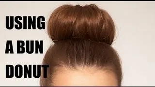 How to use a bun donut to create an updo.