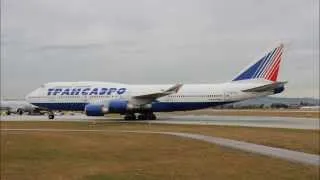 Transaero Boeing 747-400 Landing at Salzburg Airport (SZG/LOWS)