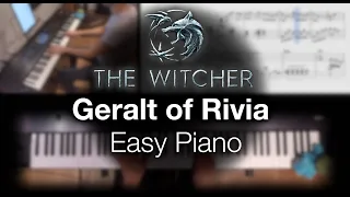 The Witcher - Geralt of Rivia (Easy Piano Tutorial with Live Sheet Music)