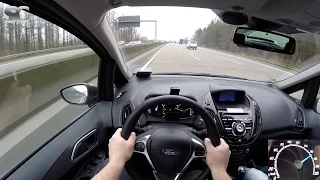 Ford B-MAX 1.0 EcoBoost (2015) on German Autobahn - POV Top Speed Drive