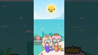 Mermaid take care of human baby 🧜🏻‍♀️👶🏻🧜🏼‍♂️ | Toca life sad story #shorts #short