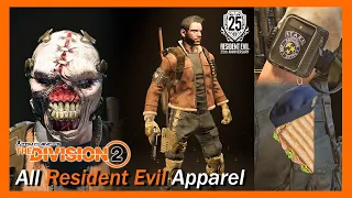 THE DIVISION 2 x RESIDENT EVIL - All Special RE Apparel / Item Showcase