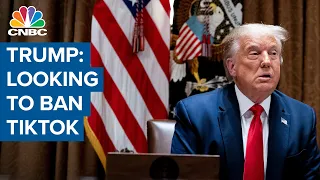 President Donald Trump: Looking at banning TikTok or a lot of other options