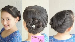 French Braided Crown with Flower | Braided Flower | Braided Hairstyles | Updo