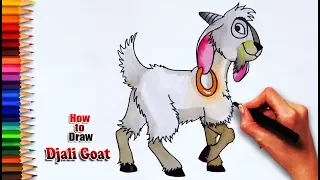 How to draw Djali Goat | how to draw a cartoon Goat | goat drawing easy way | goat painting learning