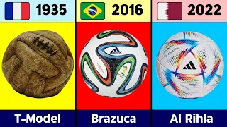 EVOLUTION OF THE FIFA WORLD CUP BALL 1930 - 2022.