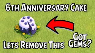 Let's Remove 6th Anniversary Cake!!! Gems inside??