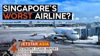 JETSTAR ASIA A320 Economy Class【4K Trip Report SIN-DPS】Are They THAT Bad?