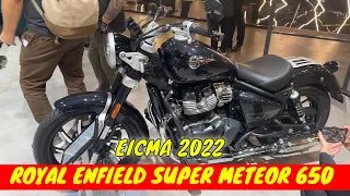 2023 Royal Enfield Super Meteor 650 Walkaround EICMA 2022 Fiera Milano Rho