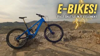 Riding $12,000 E-Bikes At South Mountain - How Rad Are These Bikes?!  The Pivot Shuttle