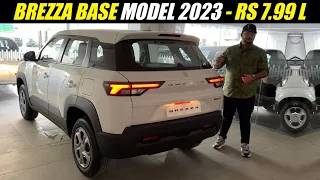 Brezza Base Model 2023 - Walkaround with On Road Price | Team Car Delight