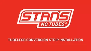 Tubeless Conversion Strip Installation