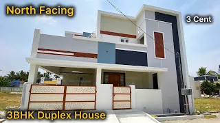 Attractive Elevation Design உடன் அழகான 3BHK வீடு விற்பனைக்கு!!! 2000sqft Duplex House | Epi-945