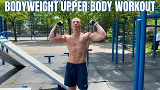 CHEST & SHOULDERS FOCUSED UPPER BODY WORKOUT | BODYWEIGHT ONLY TRAINING | HOW TO NOT OVER TRAIN