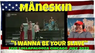 Måneskin "I WANNA BE YOUR SLAVE" Live Lollapalooza Chicago July 2022 - REACTION - what a show!