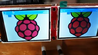 Pi Zero in Dual Screen monitor ili9341 tft lcd desktop