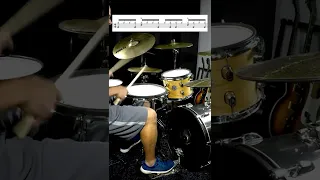 Basic Drum Beats For Beginner Drummers with 16th Notes #shorts