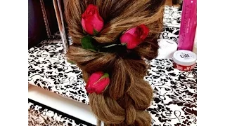 Wedding prom hairstyles for medium long hair. Свадебная прическа, прическа на выпускной