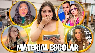 OS YOUTUBERS DECIDIRAM MEU MATERIAL ESCOLAR EM OUTRO PAÍS!