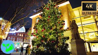 London Christmas Lights Walk 🎄- Knightsbridge- 🌟 4K Binaural