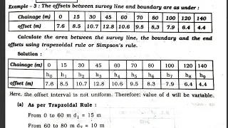 (LEC-19)Surveying -Numericals related to Compute are and valume by trapezoidal rule and simpson's ru