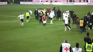 Milan - Juventus 1 - 2 Tim Cup Coppa Italia 11/12 - festeggiamenti post partita e rissa Chiellini