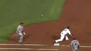 LAA@BOS: Call overturned after great play in 3rd