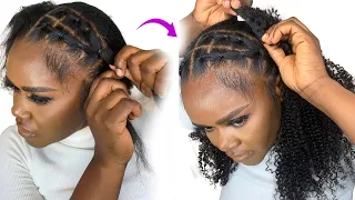 NO CROCHET! NO CORNROW! NO LEAVE OUT! Easy Beginner Hairstyle