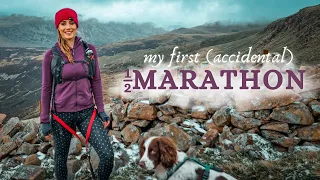 My first (accidental) Half Marathon! Lake District fell running, Canicross & hiking with a dog!