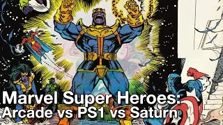 Marvel Super Heroes: Arcade vs PS1 vs Saturn Comparison