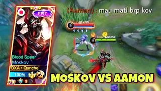 MOSKOV VS AAMON !! GAMEPLAY TOP GLOBAL MOSKOV NO 1 DUNIA 2022 & BUILD MOSKOV TERSAKIT 2022 - MLBB