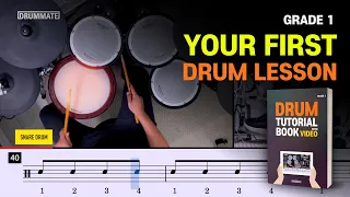 01. Your First Drum Lesson : Hi-hat & Snare with ABC song (From Drum Tutorial Book With Video:G1)