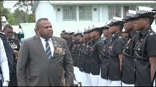 Fijian Acting PM officiates at the Passing out parade of the new recruit Police officers